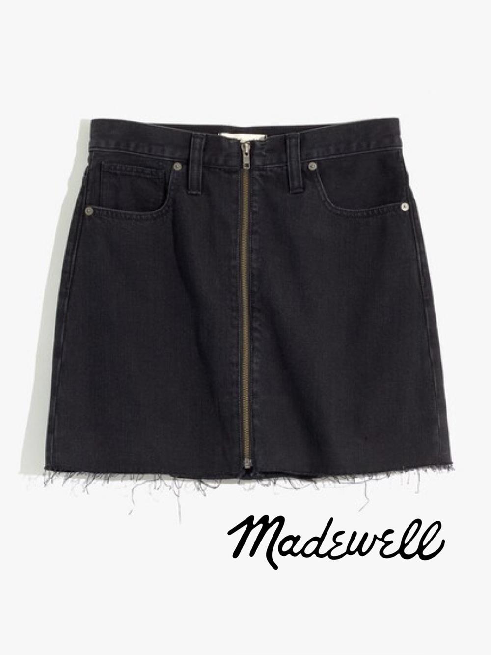 🆕 NWT Madewell Rigid Denim A-Line Mini Skirt in Lunar Wash